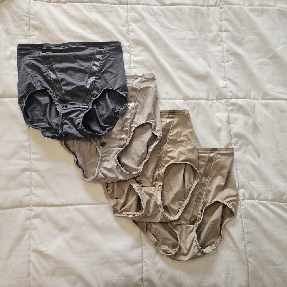 Set of Four High-Waisted Briefs in Neutral Tones